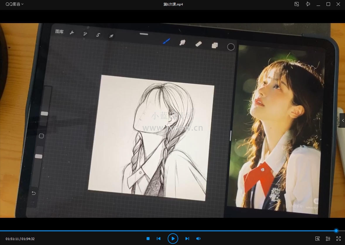2021年雀斑儿-chn iPad插画少女头像线稿课程【含素材】百度云网盘下载